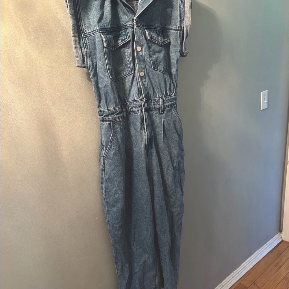 Blank NYC Blue Denim Jumpsuit
